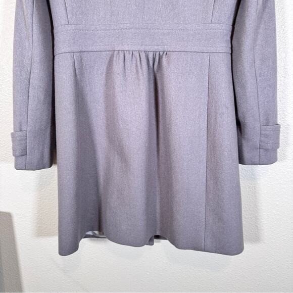J Crew Grey Wool Lady Day Pea Coat Womens 4 Preppy Button Down Warm Winter - Picture 3 of 13